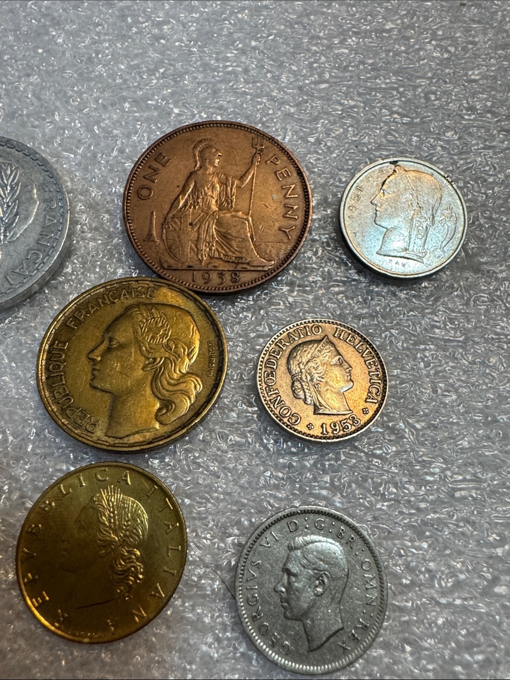 8 Mixed Foreign Coins Dates 1938 - 1958 - Picture 3 of 14